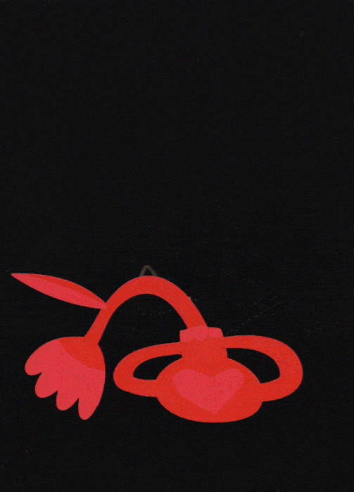 florero rojo, marta en flor, escaner, animacion, gif