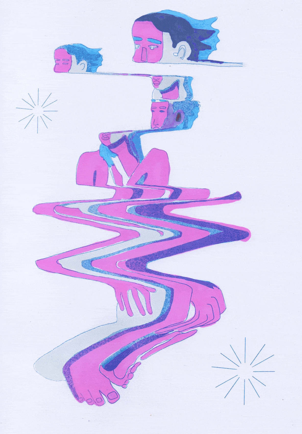 dibujo, analogico, escaner, movimiento, animacion, artesanal, pintado a mano, loop, tecnica mixta